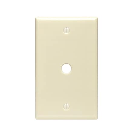 Leviton 1-Gang Plastic Ivory Telephone/Cable Wall Plate with 0.312 In. Hole 001-86013